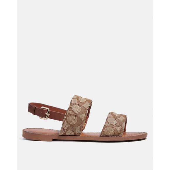 Coach Brown Signature Flats - Picture 2 of 14